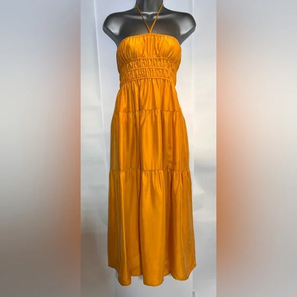 Madewell | Dresses | New Madewell Gold Dress In Cuproblend Slip Dress |  Poshmark